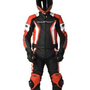  Piece Leather Road Race Motorcycle Race Suit   Red / 48 Automotive