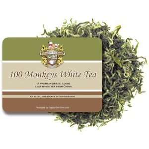 100 Monkeys White Tea   Loose Leaf   2oz  Grocery 
