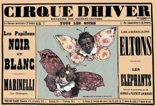 Cirque DHiver Papillons Noir Et Blanc Circus Poster  