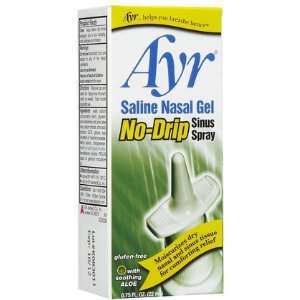  Ayr Saline Nasal Gel No Drip Sinus Spray 0.75oz (Quantity 