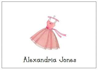 Pretty Dress Note Cards Personalized Many designs Cute  