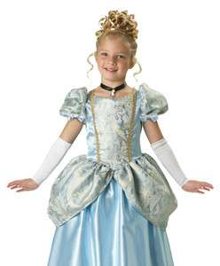 Kids Cinderella Deluxe Princess Dress Halloween Costume  
