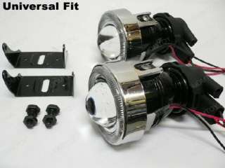 Full Glass Optical Projector Fog Light Lamps with 7000K Ultra White 