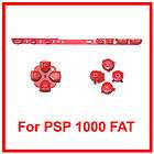NEW Controller Key Button Set for Sony PSP 1000 FAT RED
