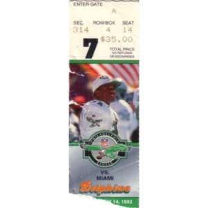 Don Shula NFL Record Win #325 1993 Miami Dolphins ticket 