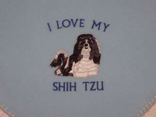 Shih Tzu Fleece Dog Blanket personalized puppy Shitzu  