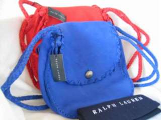 Ralph Lauren Leather Red shoulder Bag NWT $695  