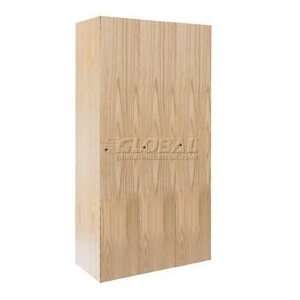   Locker Single Tier 12x18x72 1 Door Assembled Red Oak 