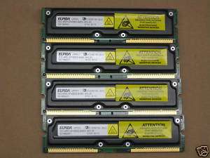2GB 4 x 512MB RDRAM Rambus Rimm Dell 8100 8200 800 45  