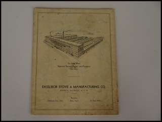 1934 1935 Excelsior Stove Range Furnace Catalog  