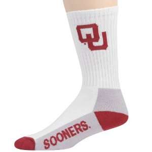  Oklahoma Sooners Youth Tri Color Team Logo Tall Socks 