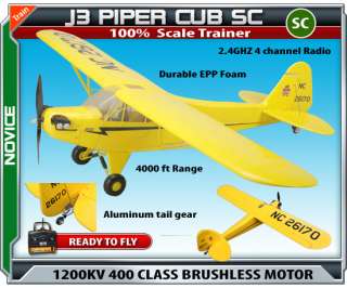 NEW Parkflyer J3 PIPER CUB Super Class RC Airplane  