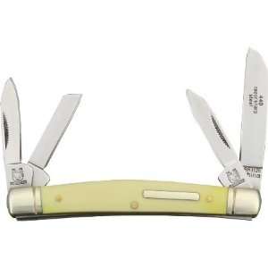   Small Congress Pocket Knife with Old Yellow Handles