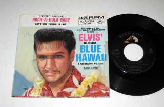45RPM W/PIC SLEEVE Elvis Presley CANT HELP FALLING RCA  