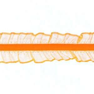   Blake 1 Elastic Lace Trim Orange By The Yard Arts, Crafts & Sewing