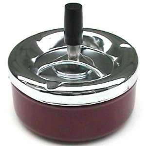  Turbo Spin Ashtray ~ Burgundy Red Color