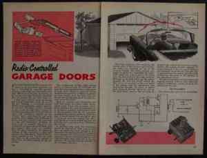Remote Garage Door Opener 1958 HowTo build PLANS  