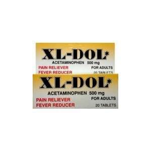  XL DOL Pain Reliever 20 Tablets