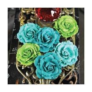  Prima Flowers Treasure Rae Paper Flowers With Gold Accents 