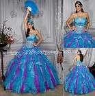 Royal Blue Strapless Quinceanera dresses Ball Gowns Pageant dresses 