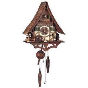   Quartz Cuckoo Clock with Clock Peddler and Mill Wheel