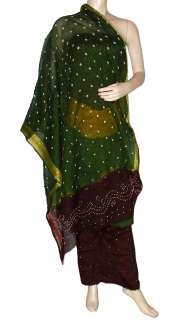 Gorgeous Designer Boho Bohemian Bandhej Bandhini Cotton Salwar Suit
