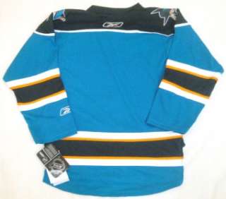 NHL Reebok San Jose Sharks Youth Team Color Teal Jersey New with tags 
