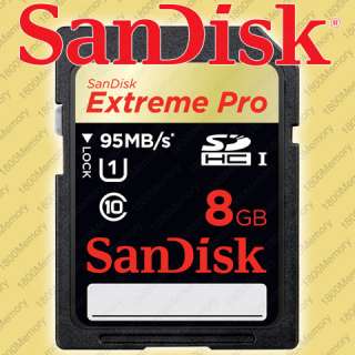 GENUINE SanDisk 8GB Extreme Pro SDHC Memory 95MB/s 633X SD Class10 UHS 