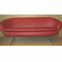 Scandinavian Overman Sofa Couch New Leather Aluminum  