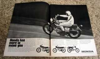 1969 Honda CL 350 Scrambler Motorcycle Original Ad  
