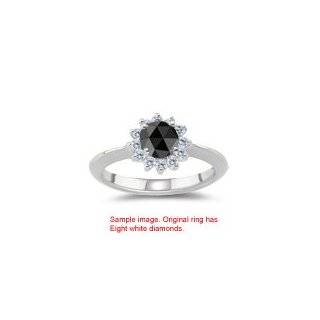   58 Cts Black & White Diamond Cluster Ring in Platinum 9.0 Jewelry