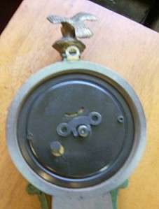 Antique Seth Thomas banjo clock original green painted working 