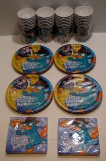 Phineas and Ferb Birthday Party 32 Dessert Plates Cups Beverage 