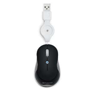  Polaroid Wired USB Optical Mouse with Retractable Cable 