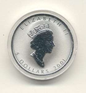 2001 Hologram Silver Maple Leaf Coin  