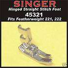 SINGER FEATHERWEIGHT STRAIGHT STITCH PRESSER FOOT  