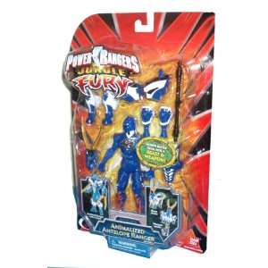 Power Rangers Jungle Fury 6 Inch Tall Action Figure   Animalized Blue 
