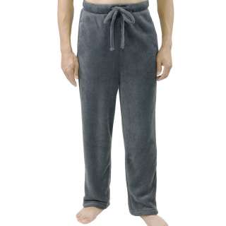   Mens Coral Fleece Pajamas Sleepwear Lounge Plush Pants Gray  