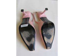 Casadei Pink Leather Slingback Pump Shoes 7  