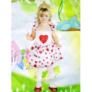 Quality Little Benevolence Princess Costume with Crown (Large 7 to 9 