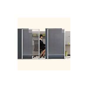  Sliding Cubicle Privacy Screen with Casters   65 to 69 H 