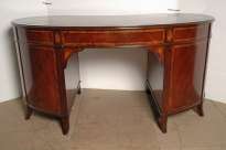 ENGLISH SHERATON REGENCY MAHOGANY KIDNEY DESK  DESKS  