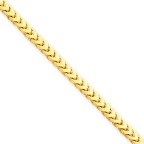 3mm, 14 Karat Yellow Gold, Solid Franco Chain   24 inch  