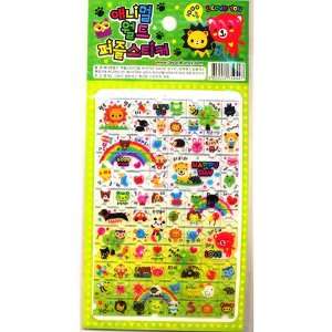   Puzzle Style Sparkle Stickers   Fun Rainbow Lions, Bears, Birds, Cats
