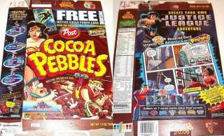 2004 Justice League Cocoa Pebbles Post Cereal box rrr27  