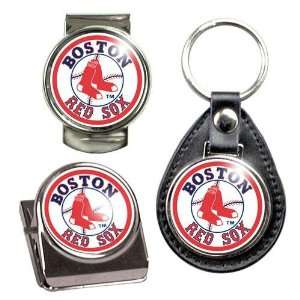  Boston Red Sox 3 Piece Stocking Stuffer Set   Key Chain, Money Clip 