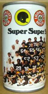   BEER Can 1979 SUPER STEELERS, Pittsburgh, PENNSYLVANIA, Team Photo, 1