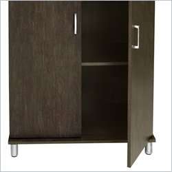 Ameriwood w/Two Fabric Bins Black Storage Cabinet 029986720719  