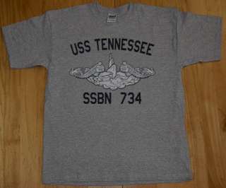 US Navy USS Tennessee SSBN 734 Submarine T Shirt  