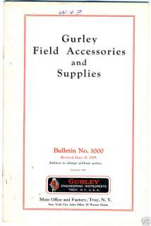 1929 Gurley Surveying Trade Catalog Brochure  